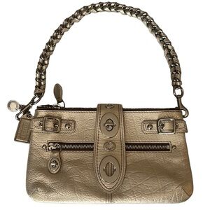 RARE Vintage Coach Legacy Metallic Leather Bridgit Clutch Purse Limited Edition